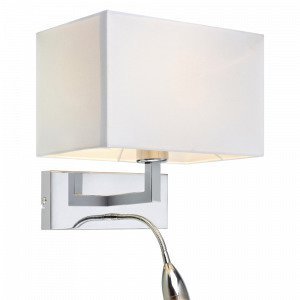 Markslöjd Savoy Seinävalaisin 2l Kromi / Valkoinen Valkoinen