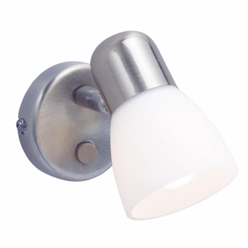 Markslöjd Seinäspotti Arto 90x130 mm teräs/huurrelasi