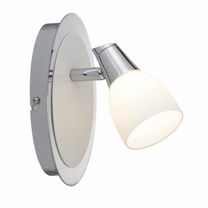 Markslöjd Seinäspotti Halden 80x190 mm kromi/valkoinen