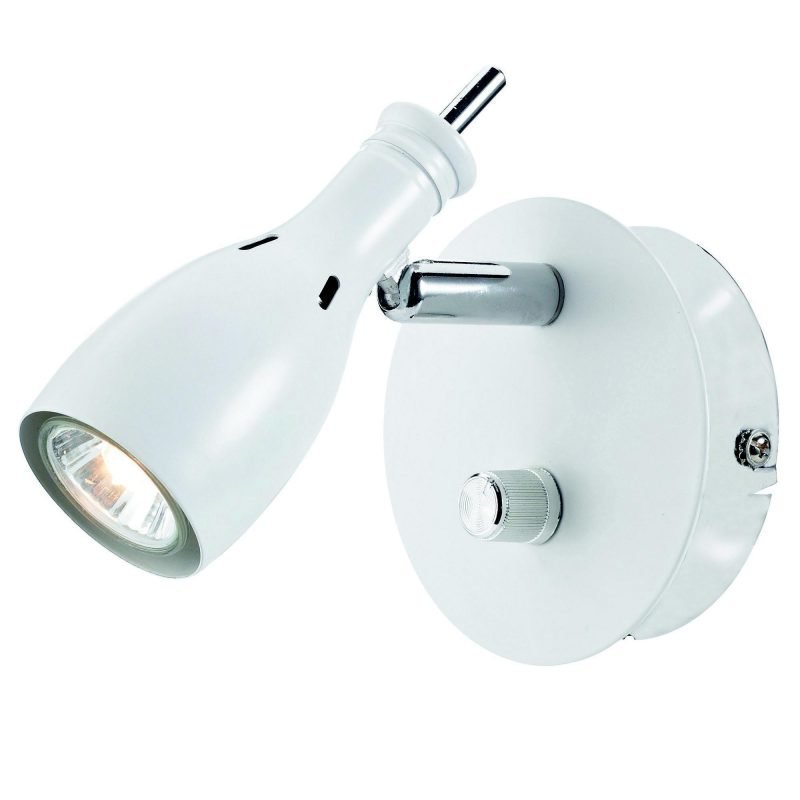 Markslöjd Seinäspotti Lammhult 100x120 mm valkoinen/kromi