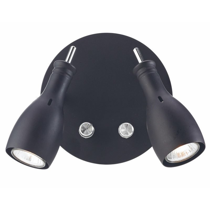 Markslöjd Seinäspotti Lammhult 170x150 mm 2-osainen musta/kromi