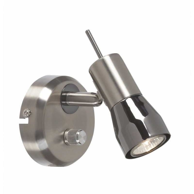 Markslöjd Seinäspotti Titania 90x130 mm teräs/musta kromi