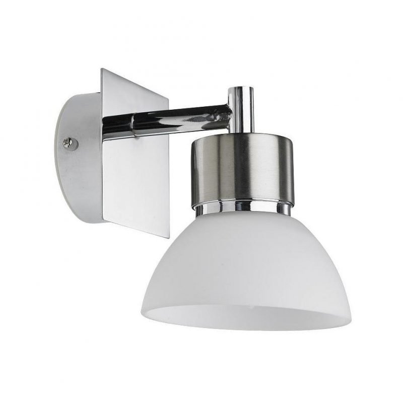 Markslöjd Seinävalaisin Rio 100x120 mm satiini nikkeli/opaali IP21