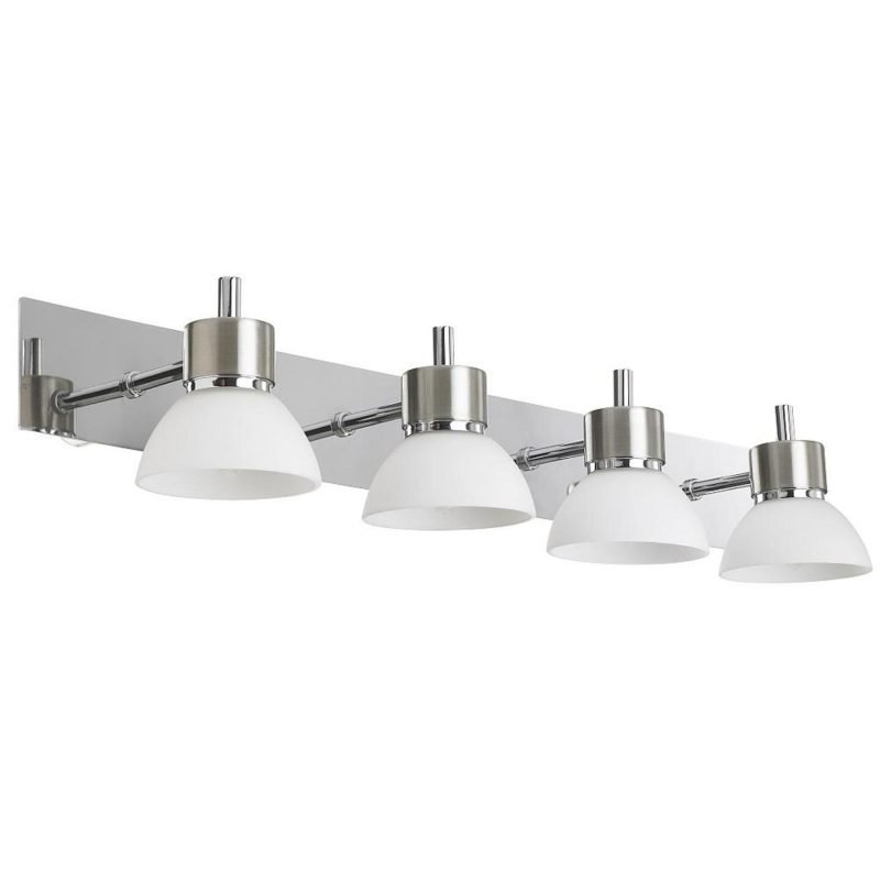 Markslöjd Seinävalaisin Rio 600x110 mm 4-osainen satiini nikkeli/opaali IP21