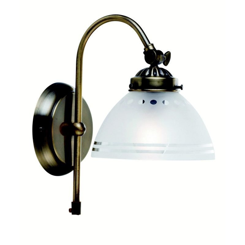 Markslöjd Seinävalaisin Stavanger Ø 150x250 mm antiikkimessinki/huurrelasi