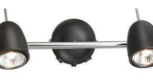 Markslöjd Tobo Seinälamppu 2 Valoa Kromi/Musta