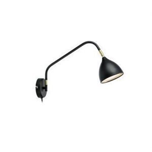 Markslöjd Valencia Seinälamppu Musta/Messinki