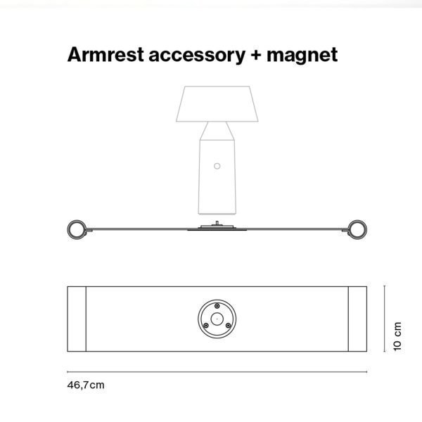 Marset Armrest Accessory + Magnet