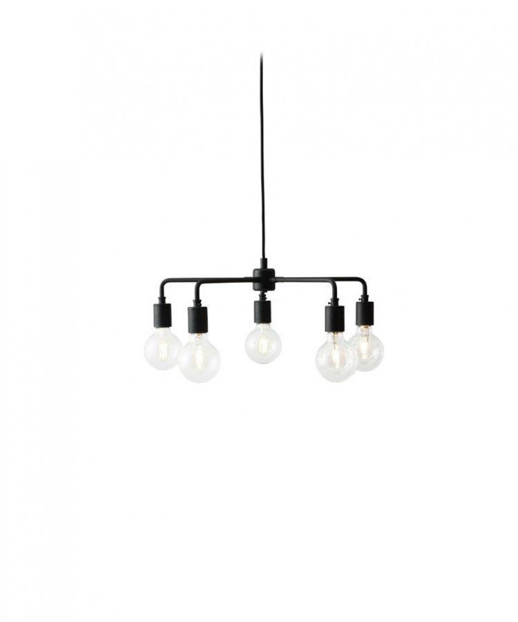 Menu Leonard Chandelier Riippuvalaisin Musta