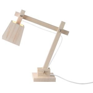 Muuto Wood Pöytävalaisin Led Valkoinen Johto