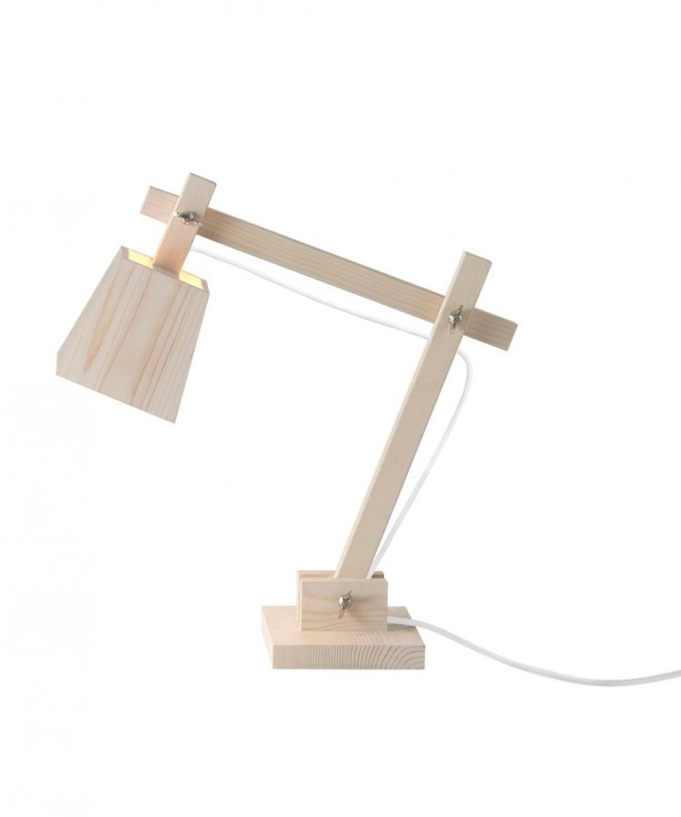 Muuto Wood Pöytävalaisin Pine W. White Cord