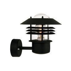 Nordlux Vejers Seinä/Ylösvalaisin Musta 60W E27 IP54