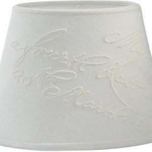 PR Home Oval Lampunvarjostin Text Valkoinen 30 cm