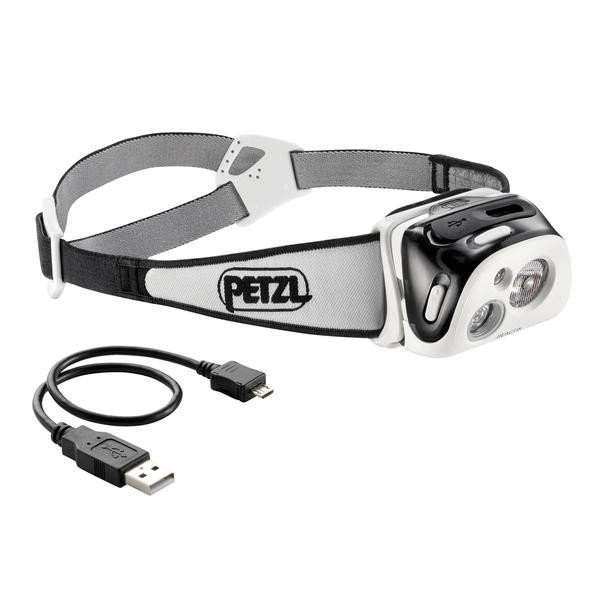 Petzl Reactik Reaktiivinen Led Otsalamppu Musta Usb Ladattava