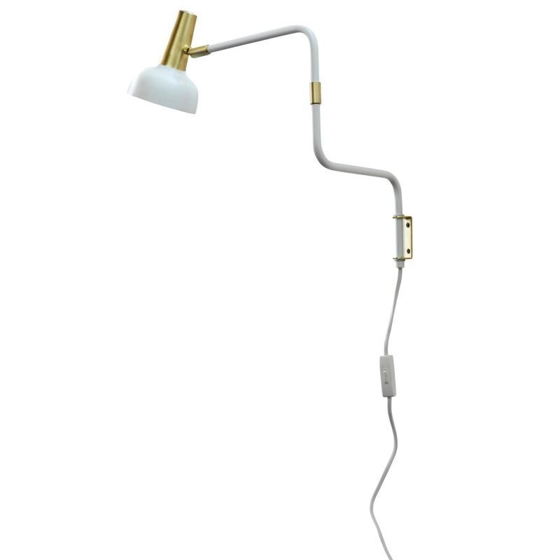 Pholc Seinävalaisin Ray Ø 360x530 mm valkoinen/messinki