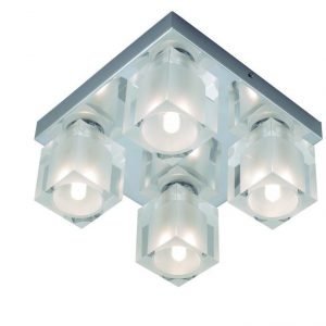 Plafondi Amarant 200x200x120 mm kromi/kirkas ja huurrelasi IP21