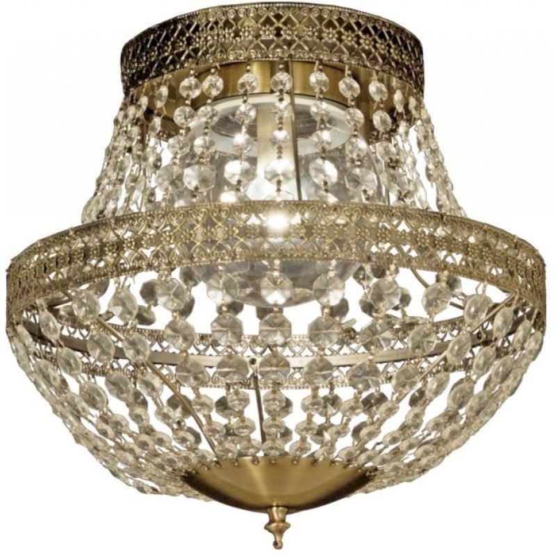 Plafondi Aneta Savona IP44 Ø 360x370 mm antiikkimessinki