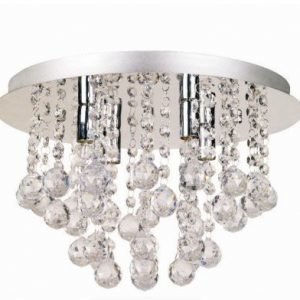 Plafondi Aries Ø 350x215 mm kromi/MC-lasi