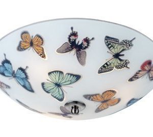 Plafondi Butterfly Ø 350x130 mm pieni lasi kuvioitu