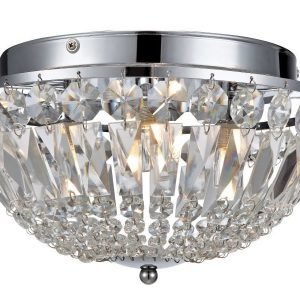 Plafondi Estelle Ø 300x200 mm kromi/MC-lasi IP44