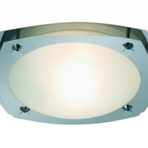 Plafondi Ester 290x90 mm kromi/valkoinen lasi IP44