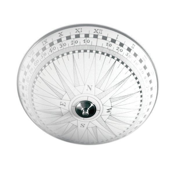 Plafondi Kompass Ø 360x170 mm lasi valkoinen kuvioitu