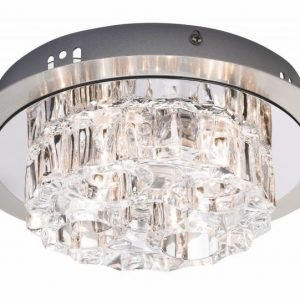 Plafondi Kärradal Ø 240x80 mm harjattu teräs/kromi/MC-lasi IP21
