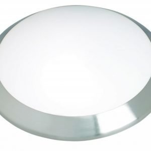 Plafondi Louise Ø 300x120 mm teräs/valkoinen lasi IP44