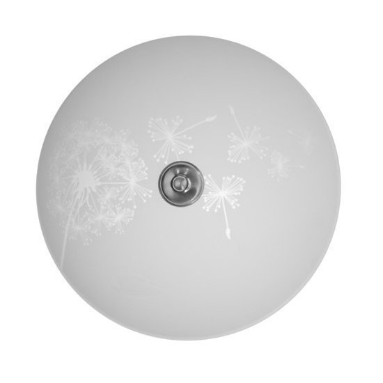 Plafondi Maskros Ø 360x170 mm lasi valkoinen kuvioitu