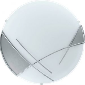 Plafondi Raya Ø 315 mm valkoinen/kromi/hopea