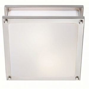 Plafondi Resarö 240x100 mm harjattu teräs/valkoinen muovi IP44