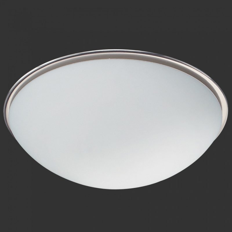 Plafondi Serie 6107 Ø 280x120 mm harjattu teräs/opaalilasi