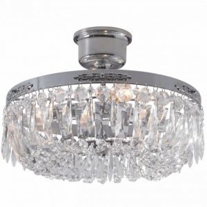 Plafondi Strömsholm Ø 360x230 mm kromi/MC-lasi