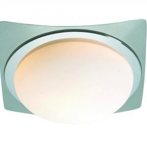 Plafondi Trosa 320x320x120 mm kromi/valkoinen lasi IP44