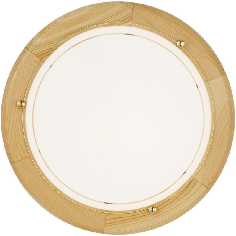 Plafondi Ufo 1 Ø 310 mm mänty/valkoinen/kirkas