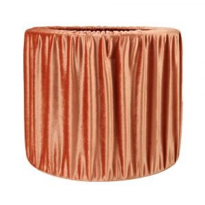 Pr Home Sara Lampunvarjostin Laskostettu Sametti Oranssi 25 Cm