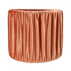 Pr Home Sara Lampunvarjostin Laskostettu Sametti Oranssi 30 Cm