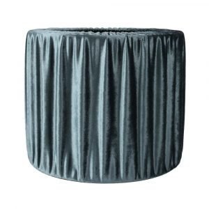 Pr Home Sara Lampunvarjostin Laskostettu Sametti Sininen 25 Cm