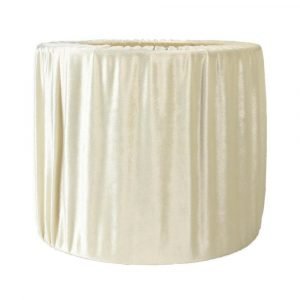 Pr Home Sara Lampunvarjostin Laskostettu Sametti Valkoinen 20 Cm