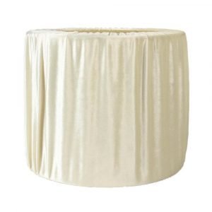 Pr Home Sara Lampunvarjostin Laskostettu Sametti Valkoinen 25 Cm