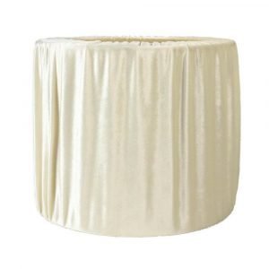 Pr Home Sara Lampunvarjostin Laskostettu Sametti Valkoinen 30 Cm