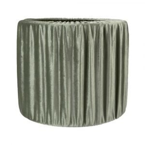 Pr Home Sara Lampunvarjostin Laskostettu Sametti Vihreä 20 Cm