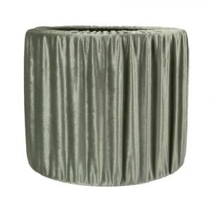 Pr Home Sara Lampunvarjostin Laskostettu Sametti Vihreä 25 Cm