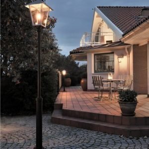 Pylväsvalaisin Benu 437-320 360x360x2540 mm sinkitty teräs/musta