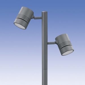 Pylväsvalaisin Lumia-spotti AVN01GH IP44 2X50W grafiitinharmaa 2-osainen maapiikillä