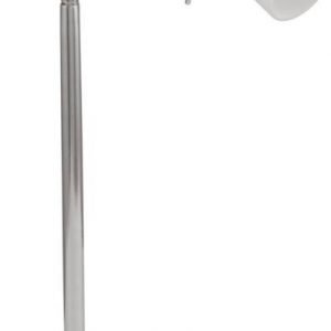 Pöytävalaisin Benga 370 mm harjattu teräs/kromi/valkoinen hipaisukytkimellä