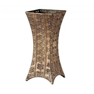 Pöytävalaisin Farina 155x155x340 mm antiikkikupari