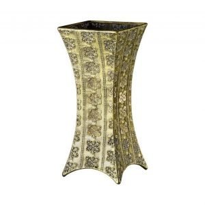 Pöytävalaisin Farina 155x155x340 mm antiikkimessinki