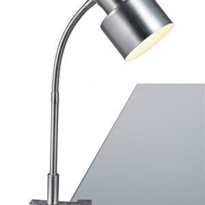 Pöytävalaisin Glommen 95x260x400 mm nipistimellä harjattu teräs