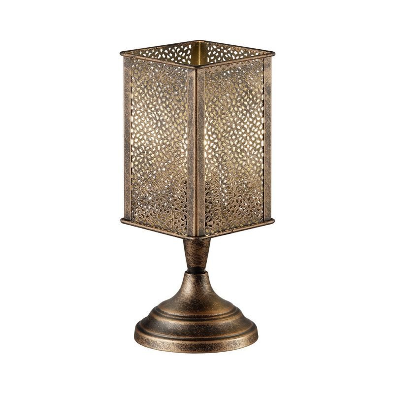 Pöytävalaisin Jana 105x105x275 mm antiikkikupari